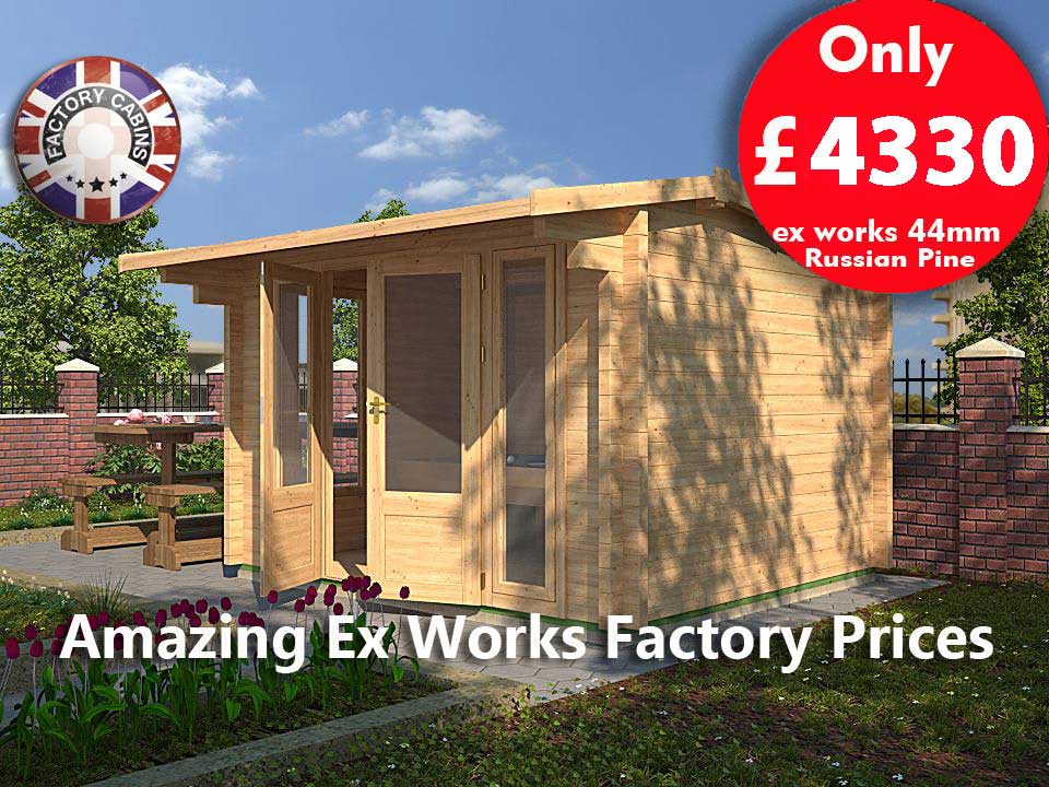 Factory Cabins Burton 3.5 x 3.0m Log Cabin For Sale