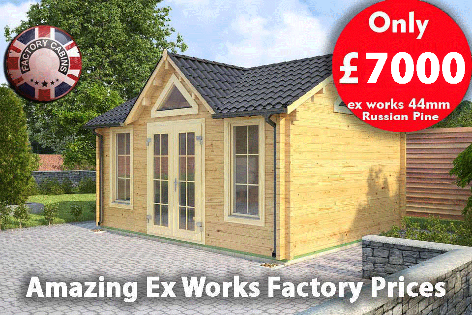 OC range Original Clock House Aurora Log Cabins 5m x 4m 7001 Factory