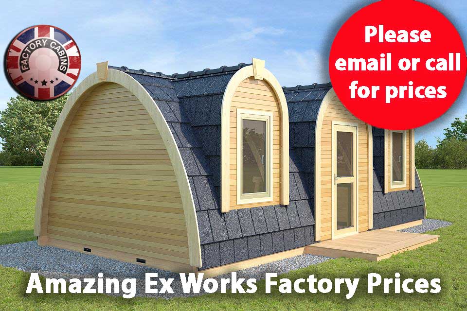 Camping Glamping Pods Inverness 4.0m x 7.2m 1330 Factory Cabins